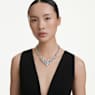 Constella necklace, Mixed cuts, Clasp, White, Rhodium plated - Swarovski, 5732249