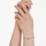 Dextera bangle, Round cut, White, Rhodium plated - Swarovski, 5733399