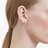 Eternity hoop earrings, Lab-grown diamonds 0.5 ct tw, Round shape, Sterling silver - Swarovski, 5733740
