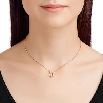 Towards 네크리스, 말발굽, 화이트, 로즈골드 톤 플래팅 - Swarovski, 5094964