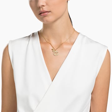 Lisabel Necklace, White, Gold-tone plated - Swarovski, 5365641
