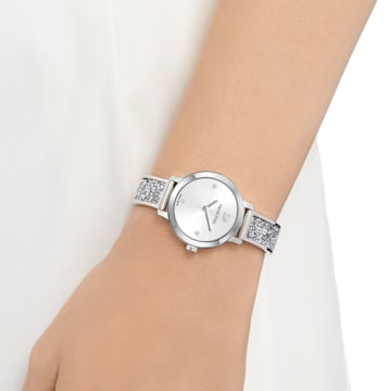Cosmic Rock horloge, Swiss Made, Metalen armband, Zilverkleurig, Roestvrij staal - Swarovski, 5376080