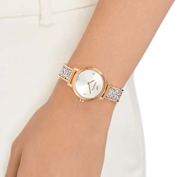 Montre Cosmic Rock, Fabriqué en Suisse, Bracelet en métal, Ton or rose, Finition or rose - Swarovski, 5376092