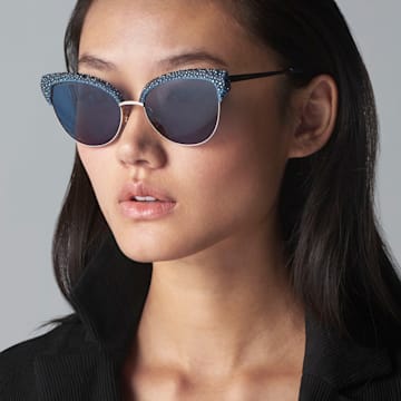 Moselle Cat Eye Sunglasses, SK164-P 90X, Opal Blue - Swarovski, 5415532