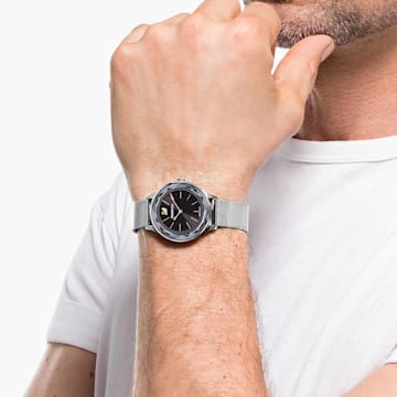 Octea Nova watch, Black, Stainless steel - Swarovski, 5430420