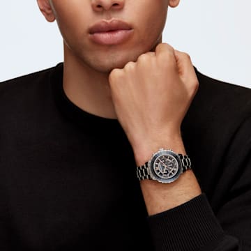 Octea Lux Chrono 手錶, 瑞士製造, 金屬手鏈, 灰色, 不銹鋼 - Swarovski, 5452504