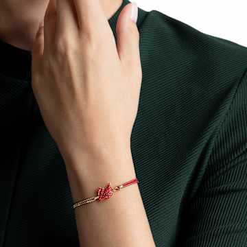 Swarovski Iconic Swan 手鏈, 天鵝, 紅色, 鍍金色色調 - Swarovski, 5465403
