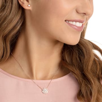Set Sunshine, Bianco, Placcato color oro rosa - Swarovski, 5480468