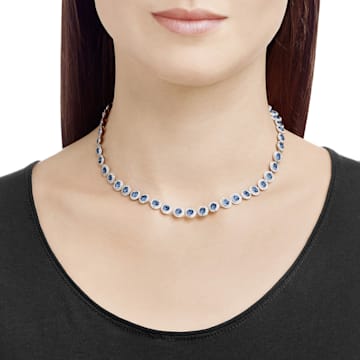 Angelic Halskette, Blau, Rhodiniert - Swarovski, 5482698