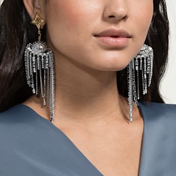 Celestial Fit clip earrings, Multicoloured, Mixed metal finish - Swarovski, 5486026