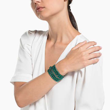 Swarovski Power Collection bracelet, Medium, Green, Rhodium plated - Swarovski, 5511700