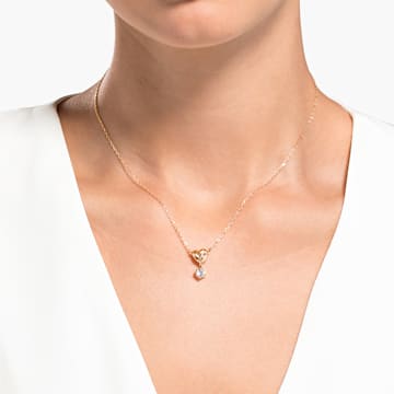 Lifelong Heart pendant, Heart, White, Rose gold-tone plated - Swarovski, 5516542