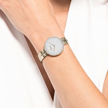 Cosmopolitan horloge, Metalen armband, Goudkleurig, Champagnegoudkleurig PVD - Swarovski, 5517794