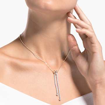 Lifelong Heart Y necklace, Heart, White, Mixed metal finish - Swarovski, 5517952