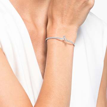Bracelet-jonc Eternal Flower, Libellule, Rose, Finition mix de métal - Swarovski, 5518138