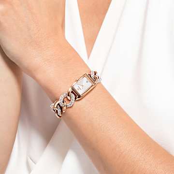 Cocktail ウォッチ, スイス製、パヴェ, メタルブレスレット, ローズゴールドカラー, ローズゴールドトーン仕上げ - Swarovski, 5519327