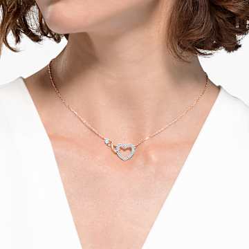 Set Swarovski Infinity, Infinito e cuore, Bianco, Mix di finiture - Swarovski, 5521040