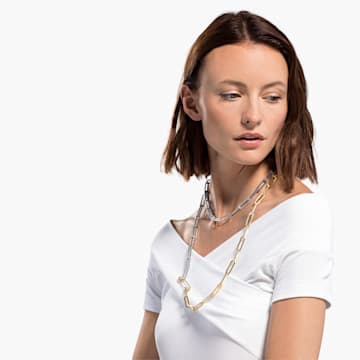 Collar So Cool, Blanco, Combinación de acabados metálicos - Swarovski, 5521723