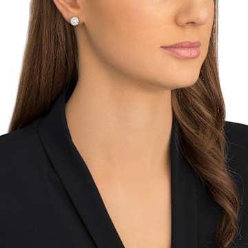 Clous d'oreilles Blow, Grises, Placage de ton or - Swarovski, 5528455