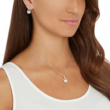 Enlace set, Wit, Rodium toplaag - Swarovski, 5528959