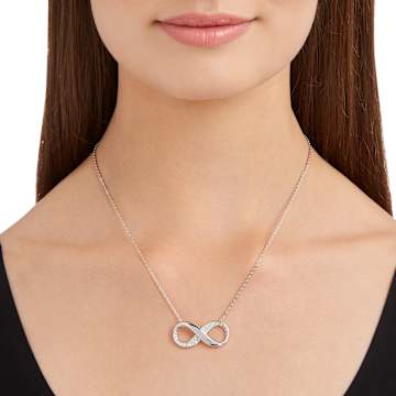 Exist 鏈墜, Infinity, 白色, 鍍白金色 - Swarovski, 5529395
