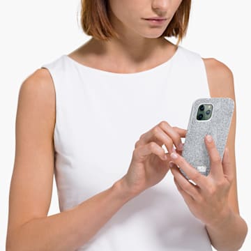 High smartphone case, iPhone® 11 Pro, Silver tone - Swarovski, 5531146