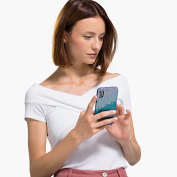 Crystalgram Smartphone-hoesje met bumper, iPhone® X/XS, Blauw - Swarovski, 5532209