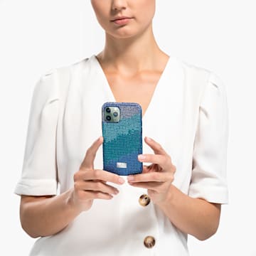 Crystalgram smartphone case, iPhone® 11 Pro, Blue - Swarovski, 5533958