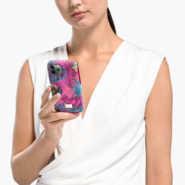 Tropical Smartphone Case with Bumper, iPhone® 11 Pro, Dark multi-coloured - Swarovski, 5533960