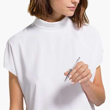 Crystalline Nova ballpoint pen, Silver tone, Chrome plated - Swarovski, 5534324