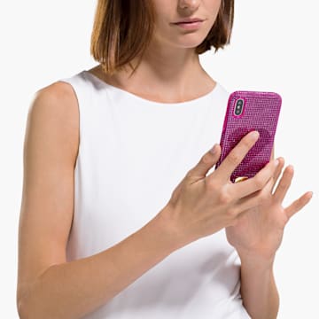 Crystalgram Heart smartphone case, Heart, iPhone® X/XS, Pink - Swarovski, 5536634