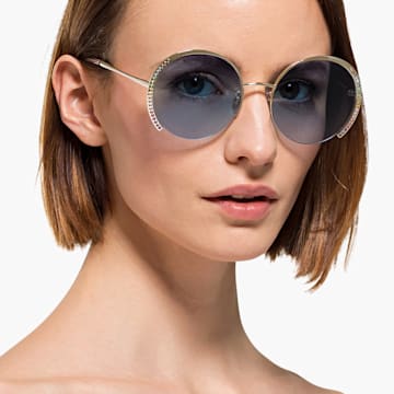 Swarovski sunglasses, Round shape, SK0280-H 32W, Blue - Swarovski, 5537324