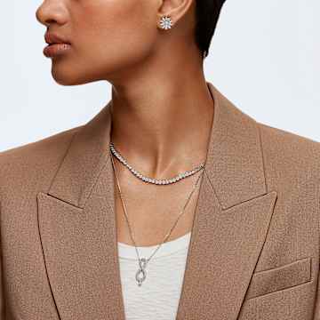 Swarovski Infinity necklace, Infinity, White, Rhodium plated - Swarovski, 5537966