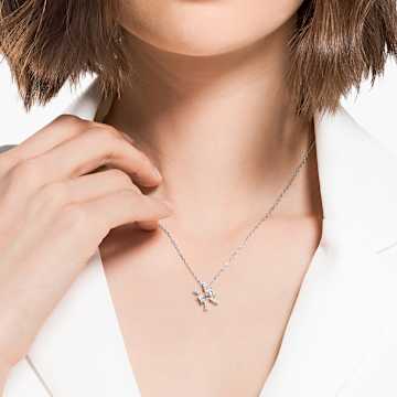 Zodiac II pendant, Pisces, White, Mixed metal finish - Swarovski, 5563896