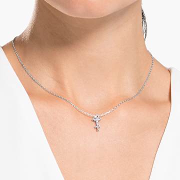 Zodiac II 链坠, 射手座, 白色, 混合金属润饰 - Swarovski, 5563897
