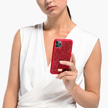 Glam Rock smartphone case , iPhone® 12 Pro Max, Red - Swarovski, 5565186