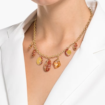 The Elements necklace, Fire element, Red, Mixed metal finish - Swarovski, 5567365