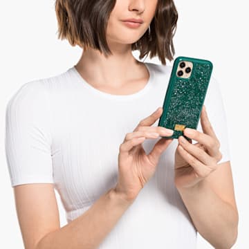Glam Rock smartphone case , iPhone® 12 Pro Max, Green - Swarovski, 5567940
