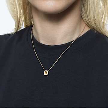 Millenia Halskette, Oktagon-Schliff, Gelb, Goldlegierungsschicht - Swarovski, 5598421