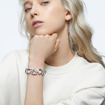 Millenia Armband, Übergroße Kristalle, Trilliant-Schliff, Weiß, Rhodiniert - Swarovski, 5599194