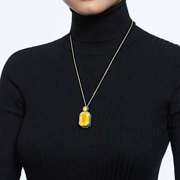 Collier Orbita, Taille octogonale, Multicolore, Placage de ton or - Swarovski, 5600516