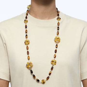 Somnia necklace, Brown, Gold-tone plated - Swarovski, 5600794