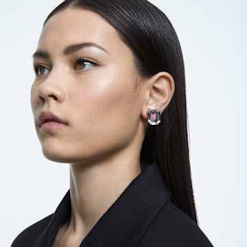 Mesmera クリップイヤリング, シングル、オクタゴンカット, ホワイト, ロジウム・プレーティング - Swarovski, 5600860