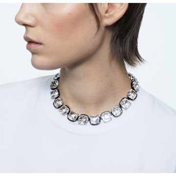 Harmonia Halsband, Kissenschliff, Weiß, Metallmix - Swarovski, 5600942