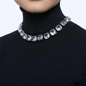 Gargantilla Harmonia, Talla cojin, Blanca, Combinación de acabados metálicos - Swarovski, 5600942