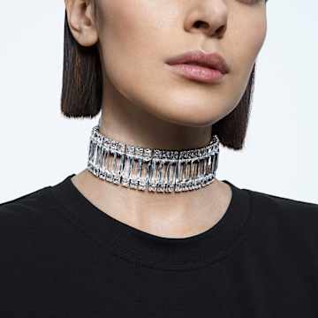 Hyperbola チョーカー, 長方形カット, ホワイト, ロジウム・プレーティング - Swarovski, 5601035
