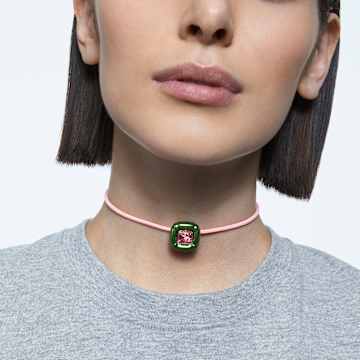 Dulcis necklace, Cushion cut, Green - Swarovski, 5601585