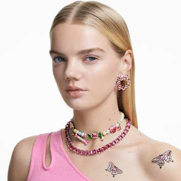 Collier Millenia, Taille octogonale, Rose, Métal rhodié - Swarovski, 5608807
