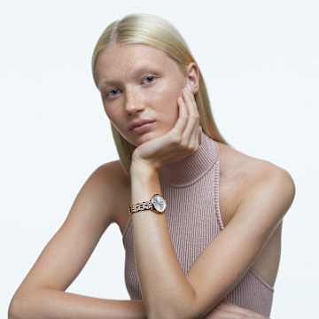 Hodinky Attract, Vyrobeno ve Švýcarsku, Pavé, Kovový náramek, Odstín růžového zlata, Povrchová úprava v růžovozlatém odstínu - Swarovski, 5610487