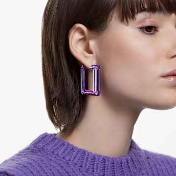 Lucent Kreolen, Quadratische Form, Violett - Swarovski, 5613550